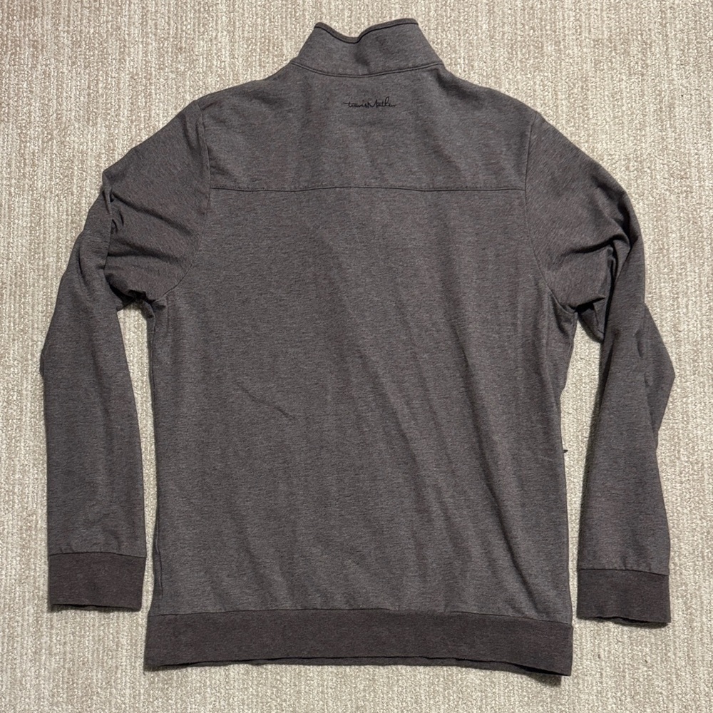 Travis Mathew Men's Size S Coffee Brown Smoke Signals 1/2 Zip Golf Sweatshirt - Picture 11 of 13